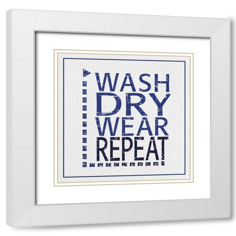Wash Dry Wear White Modern Wood Framed Art Print with Double Matting by Gibbons, Lauren
