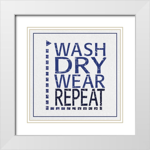 Wash Dry Wear White Modern Wood Framed Art Print with Double Matting by Gibbons, Lauren