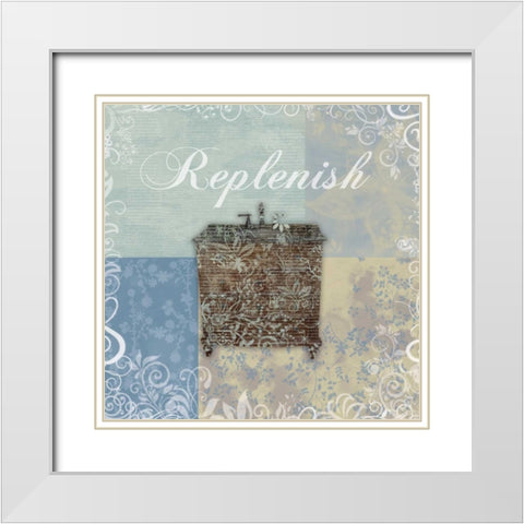 Replenish Bath Tub White Modern Wood Framed Art Print with Double Matting by Gibbons, Lauren