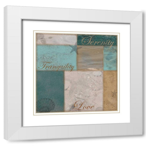 Beach Patch Browns White Modern Wood Framed Art Print with Double Matting by Gibbons, Lauren