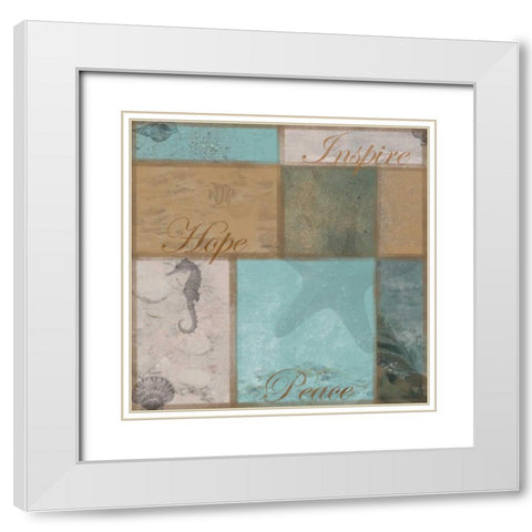 Beach Patch Browns 2 White Modern Wood Framed Art Print with Double Matting by Gibbons, Lauren