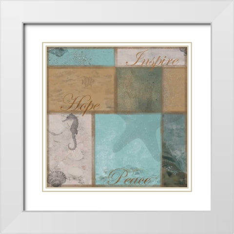 Beach Patch Browns 2 White Modern Wood Framed Art Print with Double Matting by Gibbons, Lauren