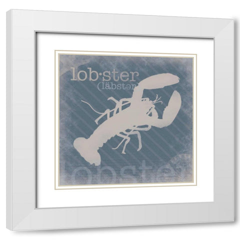 Lobster Definition White Modern Wood Framed Art Print with Double Matting by Gibbons, Lauren
