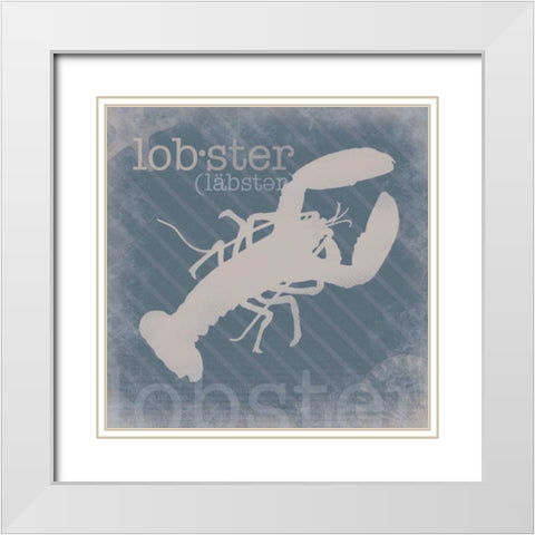 Lobster Definition White Modern Wood Framed Art Print with Double Matting by Gibbons, Lauren
