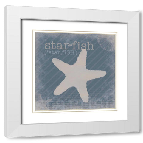 Starfish Definition White Modern Wood Framed Art Print with Double Matting by Gibbons, Lauren