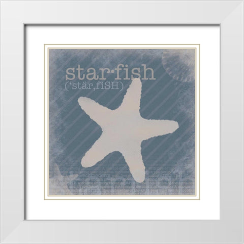 Starfish Definition White Modern Wood Framed Art Print with Double Matting by Gibbons, Lauren