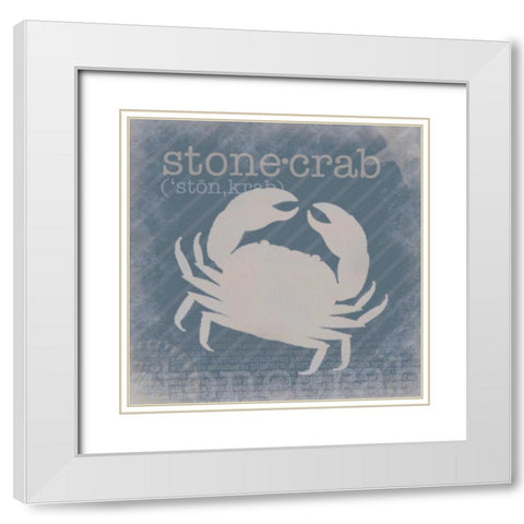 Stone Crab Definition White Modern Wood Framed Art Print with Double Matting by Gibbons, Lauren