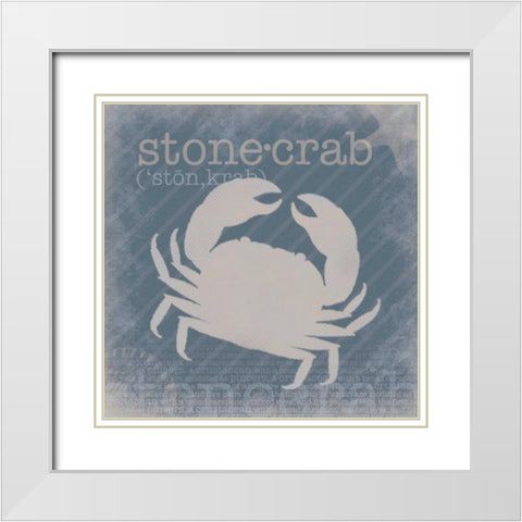 Stone Crab Definition White Modern Wood Framed Art Print with Double Matting by Gibbons, Lauren