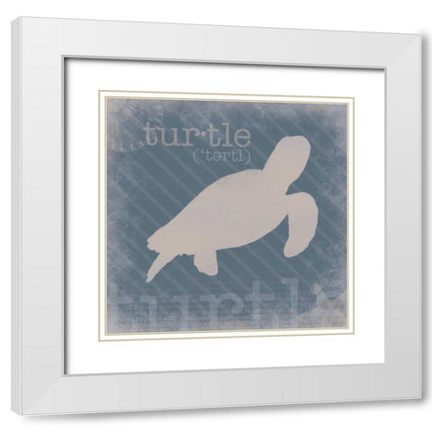 Turtle Definition White Modern Wood Framed Art Print with Double Matting by Gibbons, Lauren