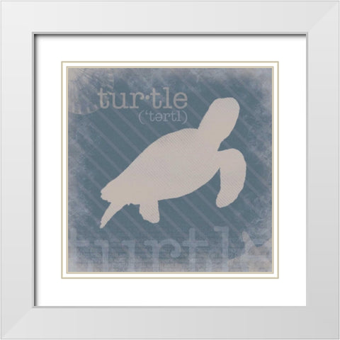 Turtle Definition White Modern Wood Framed Art Print with Double Matting by Gibbons, Lauren