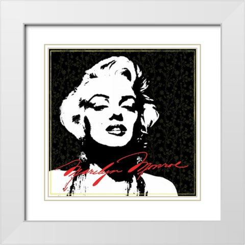 Marilyn Portrait F White Modern Wood Framed Art Print with Double Matting by Gibbons, Lauren