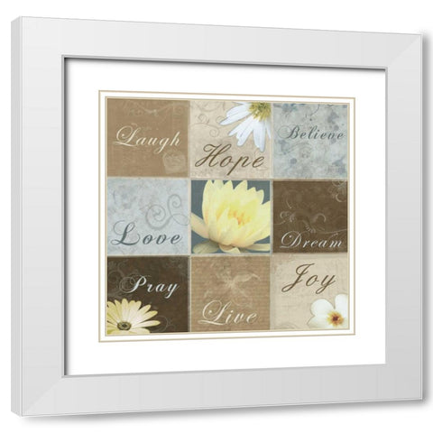 9 Box Blues 2 White Modern Wood Framed Art Print with Double Matting by Gibbons, Lauren
