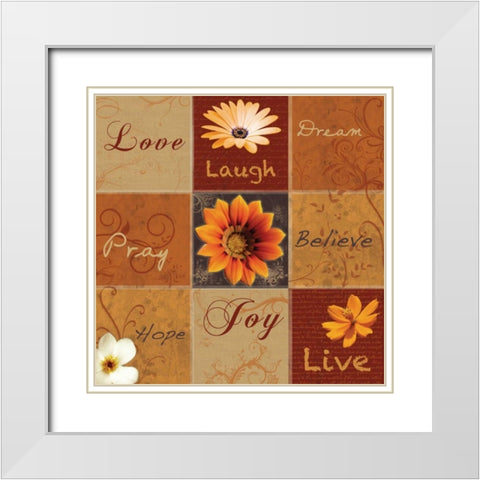 9 Box Brown White Modern Wood Framed Art Print with Double Matting by Gibbons, Lauren