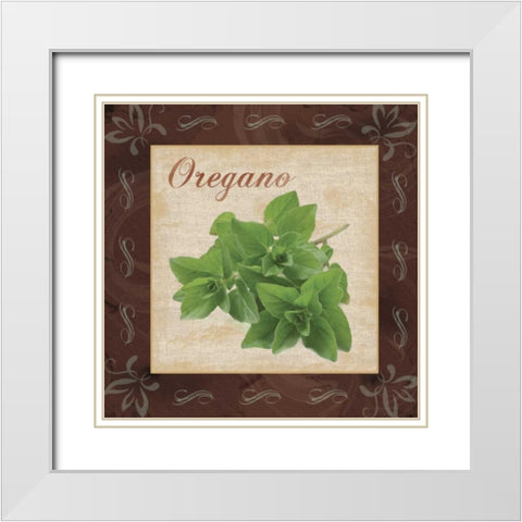 Oregano White Modern Wood Framed Art Print with Double Matting by Gibbons, Lauren