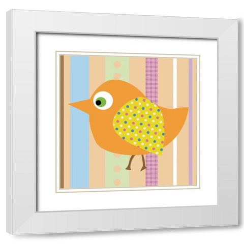 Bird IIlustration White Modern Wood Framed Art Print with Double Matting by Gibbons, Lauren