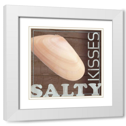 Salty Kisses White Modern Wood Framed Art Print with Double Matting by Gibbons, Lauren