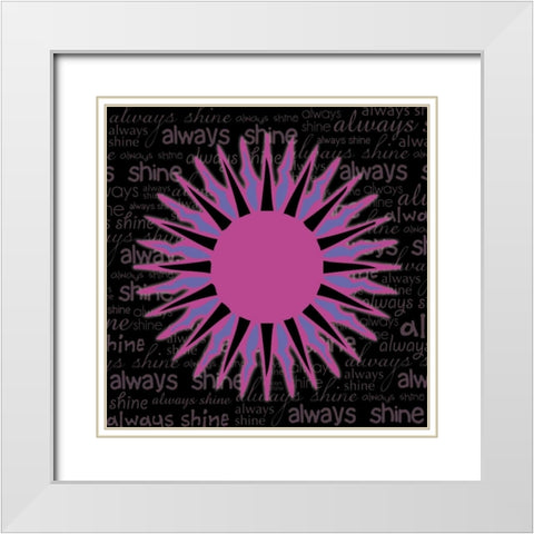 Sun B White Modern Wood Framed Art Print with Double Matting by Gibbons, Lauren