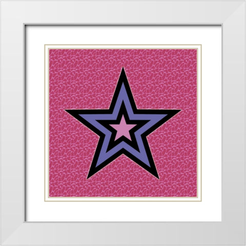 Star C White Modern Wood Framed Art Print with Double Matting by Gibbons, Lauren