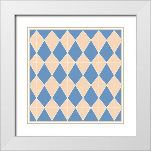 Kite Pattern White Modern Wood Framed Art Print with Double Matting by Gibbons, Lauren