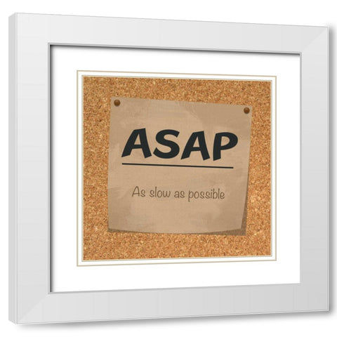 ASAP Cork White Modern Wood Framed Art Print with Double Matting by Gibbons, Lauren