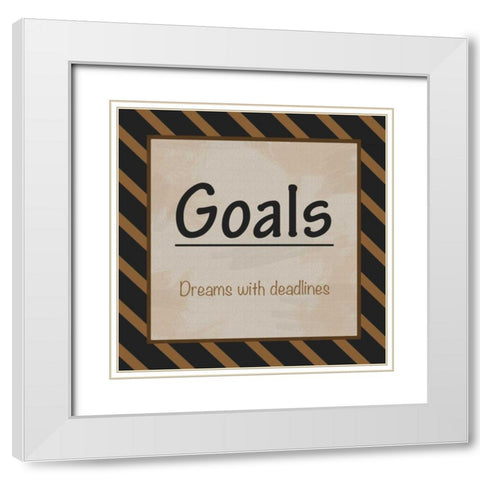 Goals White Modern Wood Framed Art Print with Double Matting by Gibbons, Lauren