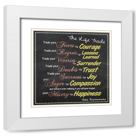 Life Trade Boarder White Modern Wood Framed Art Print with Double Matting by Gibbons, Lauren