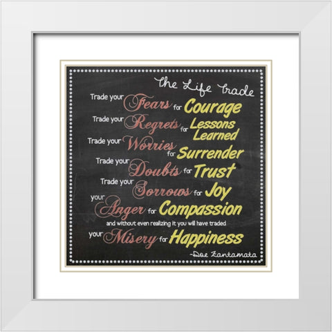 Life Trade Boarder White Modern Wood Framed Art Print with Double Matting by Gibbons, Lauren