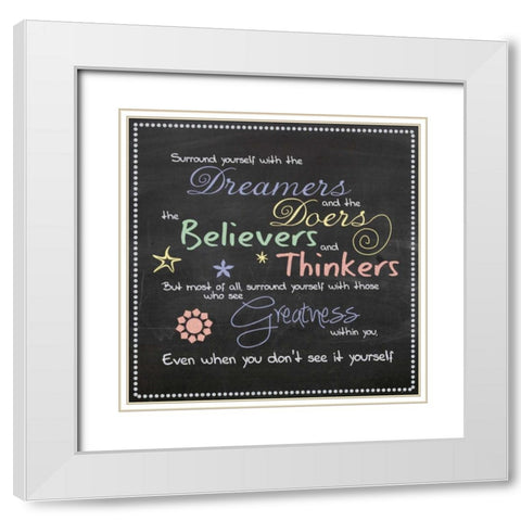 Surround Yourself White Modern Wood Framed Art Print with Double Matting by Gibbons, Lauren