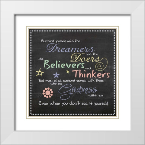 Surround Yourself White Modern Wood Framed Art Print with Double Matting by Gibbons, Lauren