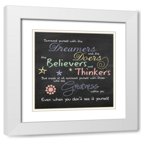 Surround Yourself White Modern Wood Framed Art Print with Double Matting by Gibbons, Lauren