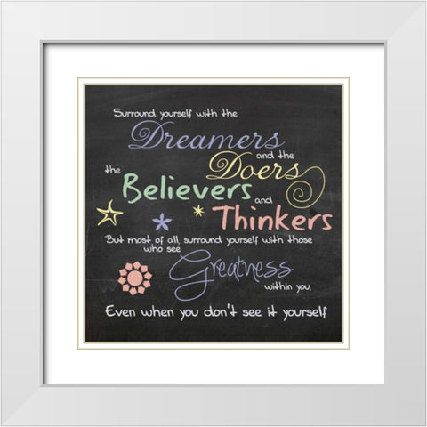 Surround Yourself White Modern Wood Framed Art Print with Double Matting by Gibbons, Lauren
