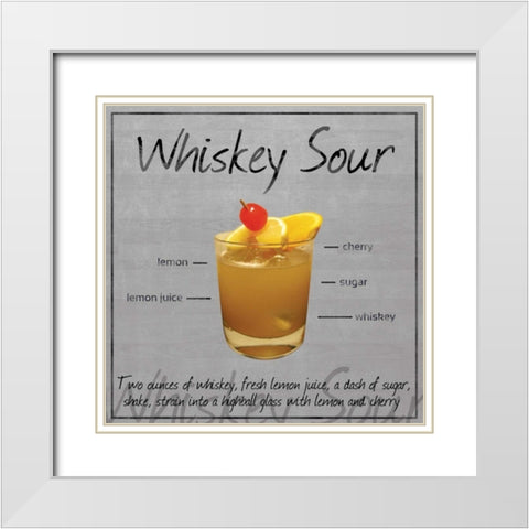Whiskey Sour White Modern Wood Framed Art Print with Double Matting by Gibbons, Lauren
