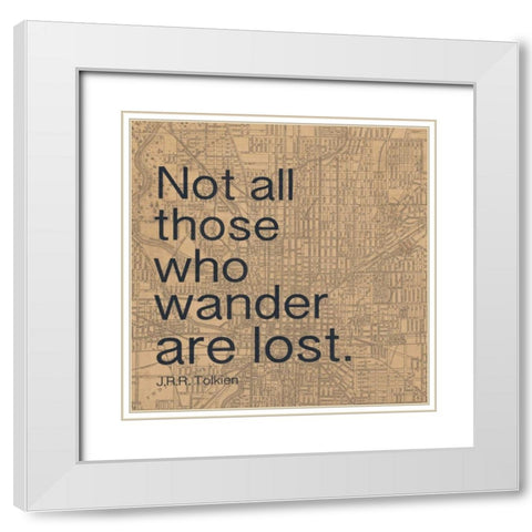 Wander White Modern Wood Framed Art Print with Double Matting by Gibbons, Lauren