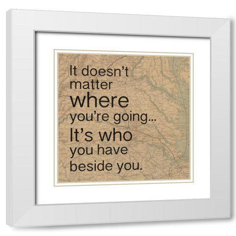 Beside You White Modern Wood Framed Art Print with Double Matting by Gibbons, Lauren