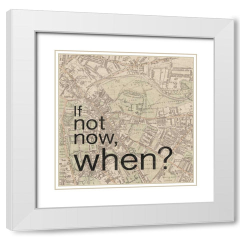 Not Now When White Modern Wood Framed Art Print with Double Matting by Gibbons, Lauren