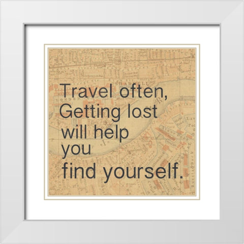 Find Yourself White Modern Wood Framed Art Print with Double Matting by Gibbons, Lauren