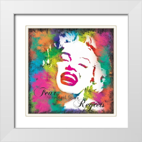 Marilyn Rainbow C White Modern Wood Framed Art Print with Double Matting by Gibbons, Lauren
