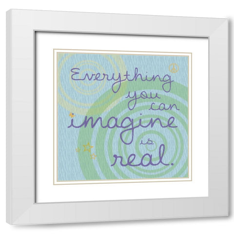 Imagine White Modern Wood Framed Art Print with Double Matting by Gibbons, Lauren