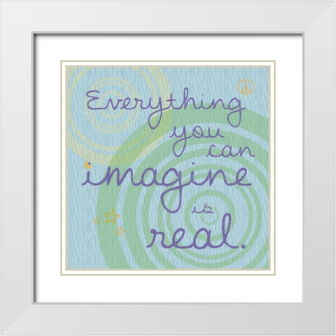 Imagine White Modern Wood Framed Art Print with Double Matting by Gibbons, Lauren