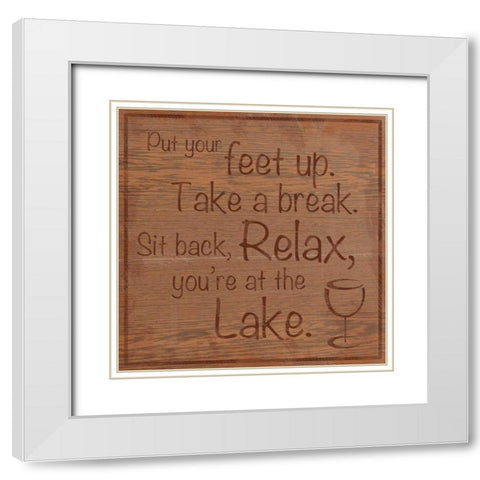 Relax Lake White Modern Wood Framed Art Print with Double Matting by Gibbons, Lauren