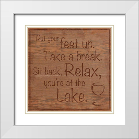 Relax Lake White Modern Wood Framed Art Print with Double Matting by Gibbons, Lauren