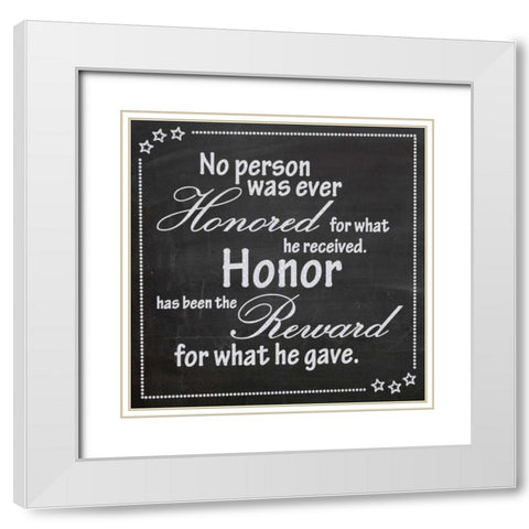 Honor White Modern Wood Framed Art Print with Double Matting by Gibbons, Lauren