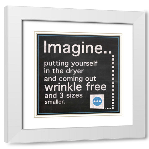 Imagine The Dryer White Modern Wood Framed Art Print with Double Matting by Gibbons, Lauren