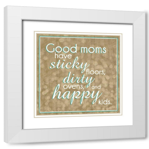 Good Moms White Modern Wood Framed Art Print with Double Matting by Gibbons, Lauren