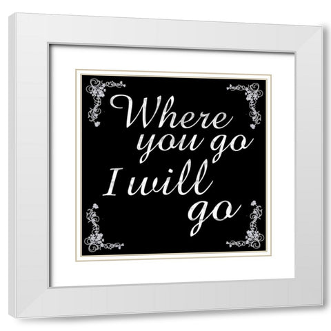 Where Go 4 White Modern Wood Framed Art Print with Double Matting by Gibbons, Lauren