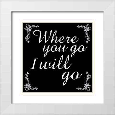Where Go 4 White Modern Wood Framed Art Print with Double Matting by Gibbons, Lauren