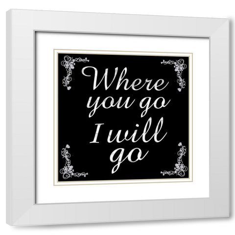 Where Go 5 White Modern Wood Framed Art Print with Double Matting by Gibbons, Lauren