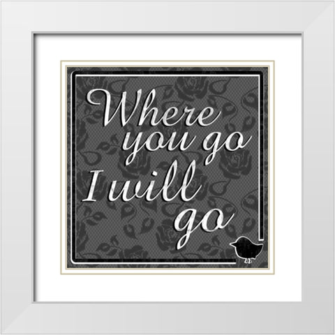 Where Go White Modern Wood Framed Art Print with Double Matting by Gibbons, Lauren