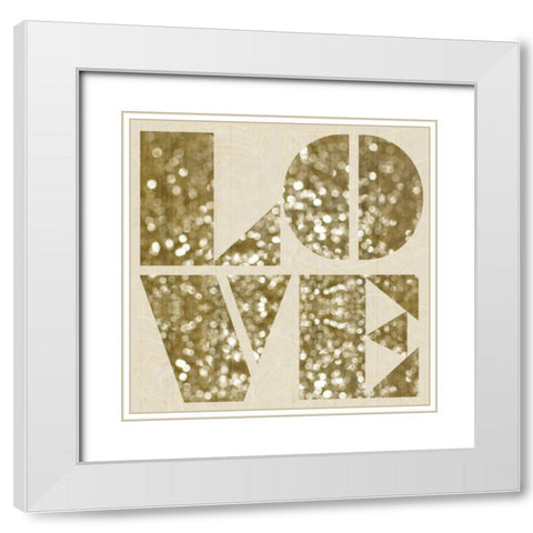 Love White Modern Wood Framed Art Print with Double Matting by Gibbons, Lauren