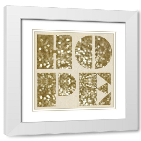Hope White Modern Wood Framed Art Print with Double Matting by Gibbons, Lauren